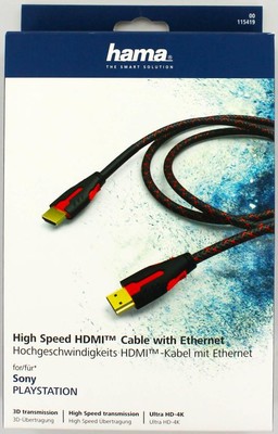 Hama PS4 HS HDMI Ethernet Altın Uç 2m