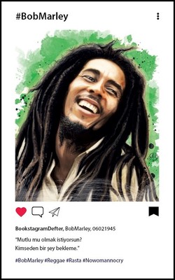 Aylak Adam Hobi Bob Marley Bookstagram Defter