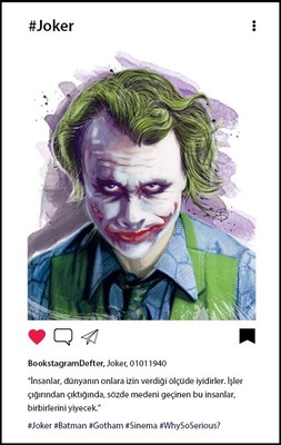 Aylak Adam Hobi Joker Bookstagram Defter