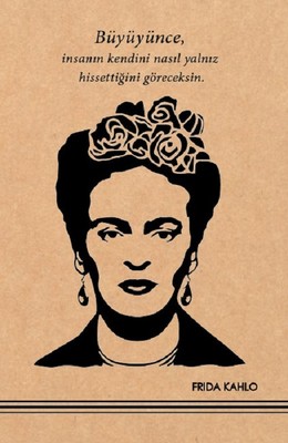 Aylak Adam Hobi Frida Kahlo 1 Kraft Defter
