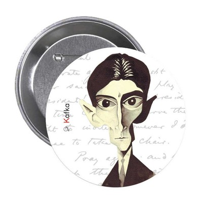 Aylak Adam Hobi-Franz Kafka Karikatür Rozet