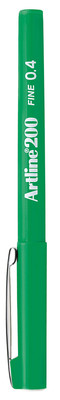 Artline 200 Fine Keçe Uçlu Uç 0.4 mm Yeşil Yazı Kalemi 