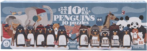 Londjı Puzzle 10 Puzzle Penguins 55 Parça