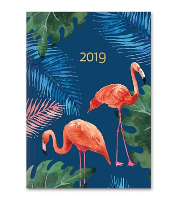 Le Color Ajanda Haftalık Tropical Lacivert Flamingo 15x21