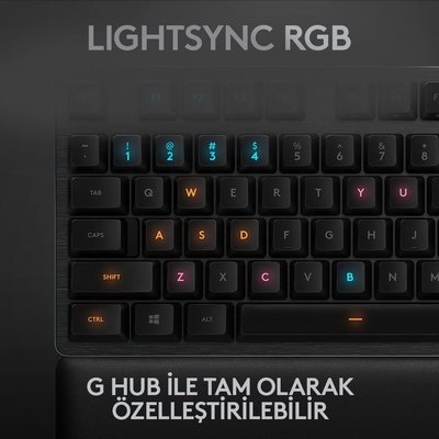 Logitech G G513 LIGHTSYNC RGB Mekanik Türkçe Q Oyun Klavyesi - Siyah