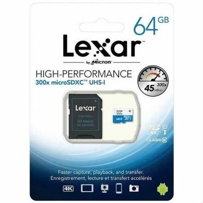 Lexar Platinum II 300x SDHC/SDXC 64GB UHS-I cards up to 45MB/s read