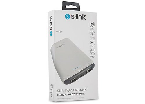 S-link IP-C69 10000mAh Beyaz/Gri Taşınabilir Pil Şarj Cihazı