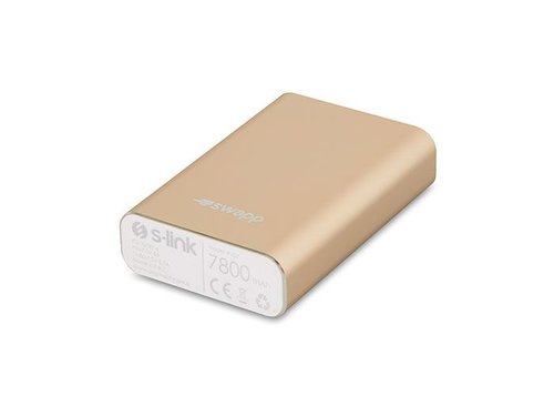 S-link Swapp IP-G7 7800mAh Powerbank Gold Taşınabilir Pil Şarj Cihazı