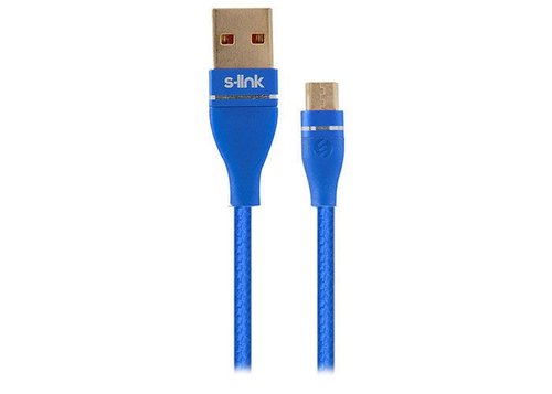 S-Link Swapp Micro USB 1 m 3A Lacivert Şarj Kablosu