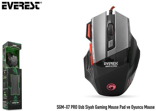 Rampage Sgm-X7 Pro Siyah 4800 Dpi Oyuncu Mouse - Siyah