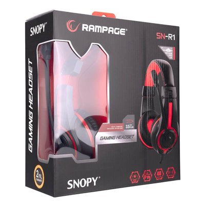 Rampage SN-R1 Oyuncu Kırmızı Siyah Mikrofonlu Kulaklık