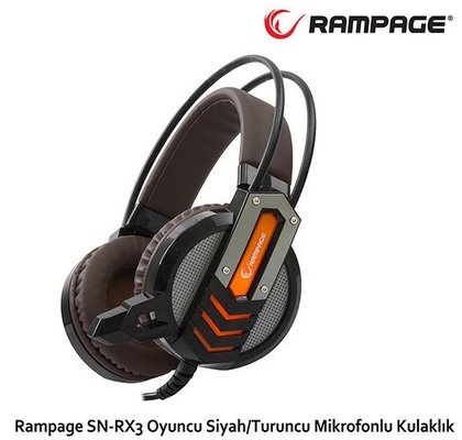 Rampage Sn-Rx3 Oyuncu Mikrofonlu Kulaklık Siyah - Turuncu