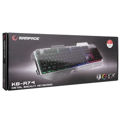 Rampage KB R74 Gökkuşağı Aydınlatmalı USB Gaming Q Multimedia Klavye