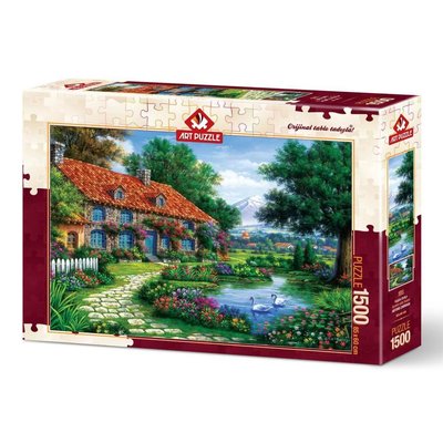 Art Puzzle 4551 Kuğulu Bahçe 1500 Parça Puzzle