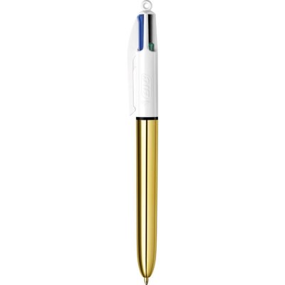 Bic 4 Renkli Tükenmez Kalem Shine Altın