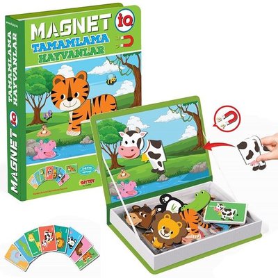 DiyToy Manyetik Magnet Hayvanlar Tamamlama Eğitici Oyun