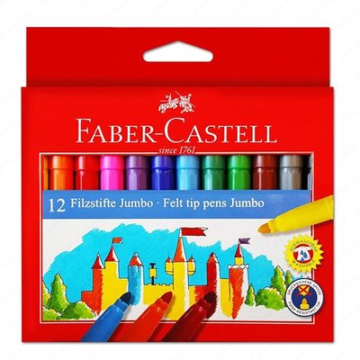 Faber-Castell 12'li Jumbo Keçeli Kalem 