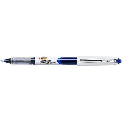 BIC Penna Roller Glide Grip - Punta Fine 0,7 Mm, Inchiostro Rosso, Impugnatura Gomma, Confezione 12 Pezzi
