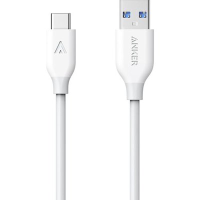 Anker Powerline USB-C to USB 3.0 Type-C Şarj ve Data Kablosu 0.9 Metre Beyaz
