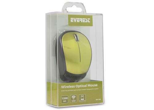 Everest SM-340 3D Optik Süper Sessiz Alkalin Pilli Kablosuz Mouse Usb Yeşil