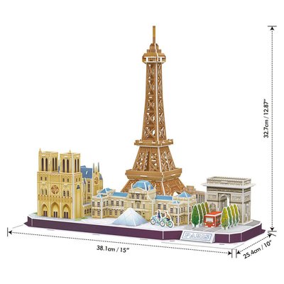 Cubic Fun 114 Parça Puzzle City Line Paris
