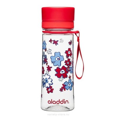 Aladdin Aveo Water Bottle 350 ml Kırmızı Grafikli Su Matarası 