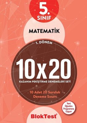 5.Sınıf 1.Dönem Matematik 10x20 Kazanım Pekiştirme Denemeleri Seti