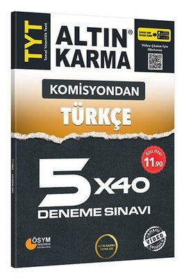 Komisyondan TYT Türkçe 5x40 Deneme Sınavı