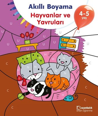 Akıllı Boyama-Hayvanlar ve Yavruları 4-5 Yaş