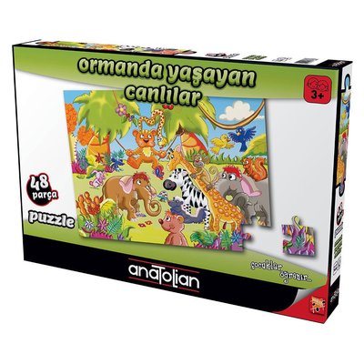 Anatolian 7466 Ormanda Yaşayan Canlılar 48 Parça Puzzle