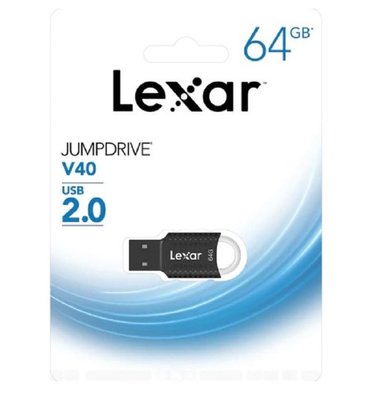 Lexar 64 GB Jump Drive V40 USB 2.0 Flash Bellek