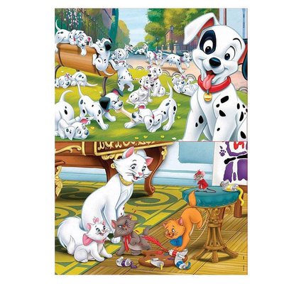 Educa Disney Animals 2x25 Parça Ahşap Puzzle