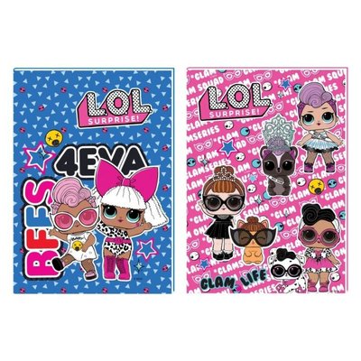 L.O.L. A4 40 Yaprak Çizgili Cam Kırıklı Hologram Kapaklı Defteri