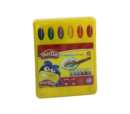 Play-Doh Play-Cr015  6 Renk Jel Crayon Mum Boya