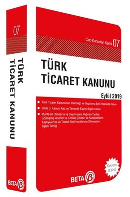 Türk Ticaret Kanunu-Eylül 2019