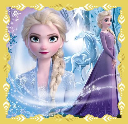 Trefl Frozen2 Çocuk Puzzle 3in1 Anna Elsa