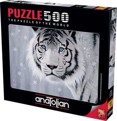 Anatolian 3613 Beyaz Kaplan Crystal Eyes 500 Parça Puzzle