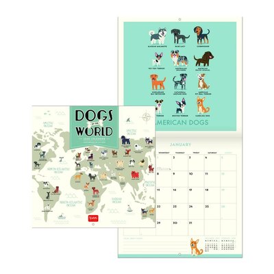 Legami Kare 30x29 2020 Dogs Of The World Takvim