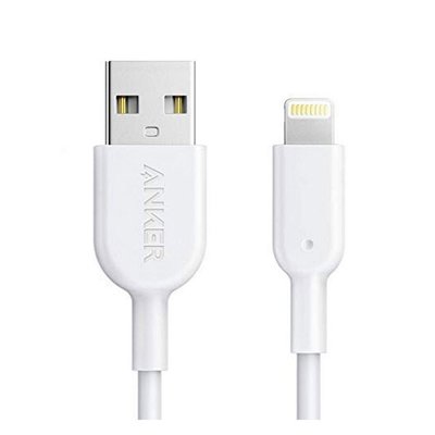 Anker PowerLine+ Lightning 1.8 Metre Örgülü Apple Lisanslı iPhone iPad Kablo - Beyaz - Taşıma Çantalı