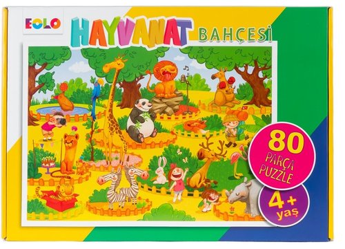 80 Parça Puzzle-Hayvanat Bahçesi