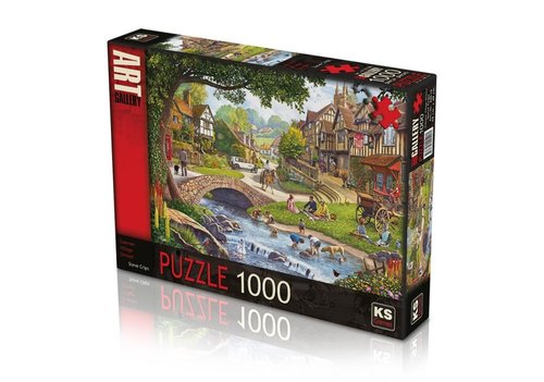 Ks Games Summer Village Stream 1000 Parça Puzzle