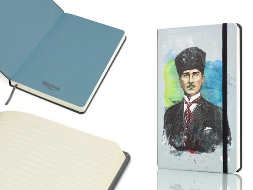 Mabbels Defter - Lastikli Atatürk 21x13 cm.