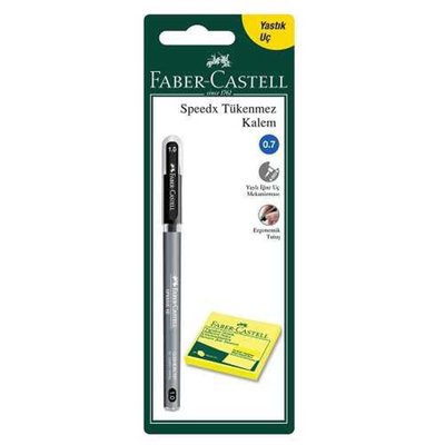 Faber-Castell Speedx Siyah Tükenmez Kalem Ve 50x50 mm Fosforlu Sarı Notluk