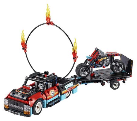 Lego Technic 42106 Gösteri Kamyoneti ve Motosikleti Yapım Seti