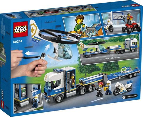Lego City 60244 Polis Helikopteri Nakliyesi Yapım Seti