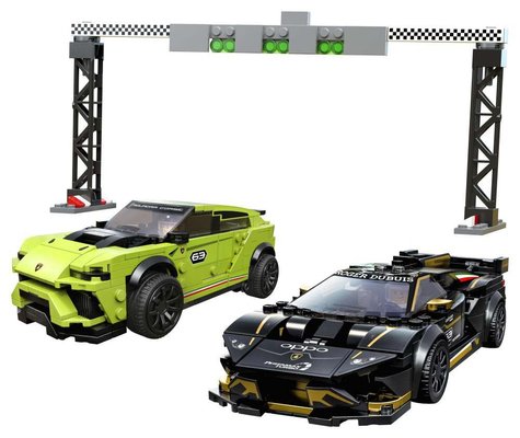 Lego Speed Champions Lamborghini Urus ST X ve Lamborghini Huracn Super Trofeo EVO 76899