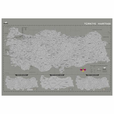 Gürbüz Kazınabilir 70x100 Cm Türkiye Haritası