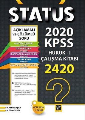 Status 2020 KPSS Hukuk-1 Çalışma Kitabı