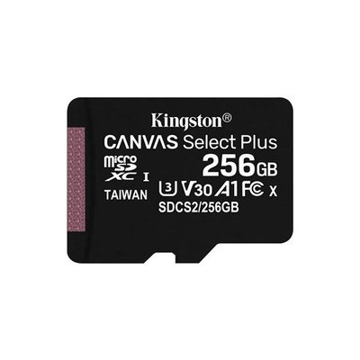 Kingston Canvas Select Plus SDCS2/256GB Class 10 U3 A1 V30 256 GB Micro SD Kart