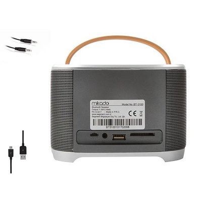 Mikado BT-3100 Usb+Aux+SD+FM Destekli 7.5W2 RMS 2000mAh Bluetooth Speaker